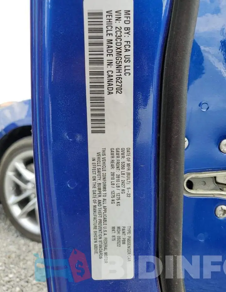 2C3CDXMG5NH162702 Photo# 13