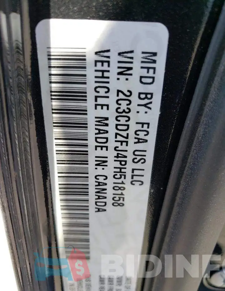 2C3CDZFJ4PH518158 Photo# 13