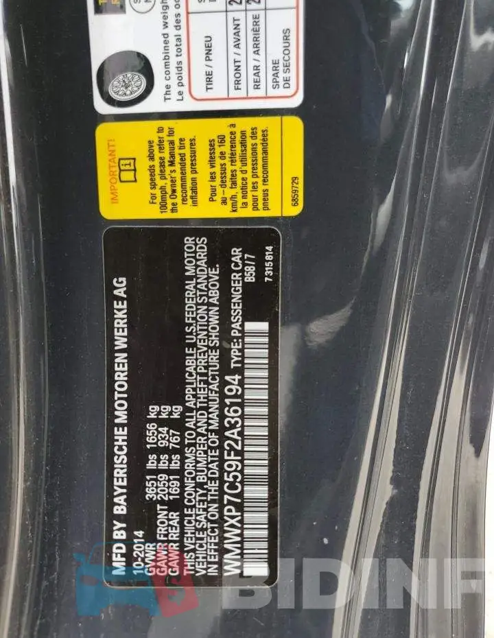 WMWXP7C59F2A36194 Photo# 12