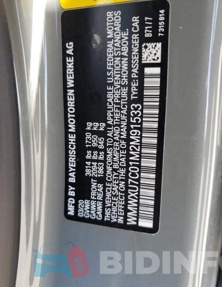 WMWXU7C01M2M91533 Photo# 12