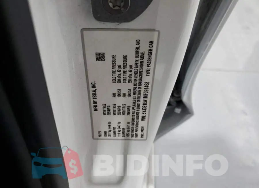 5YJ3E1EA1MF091468 Photo# 12