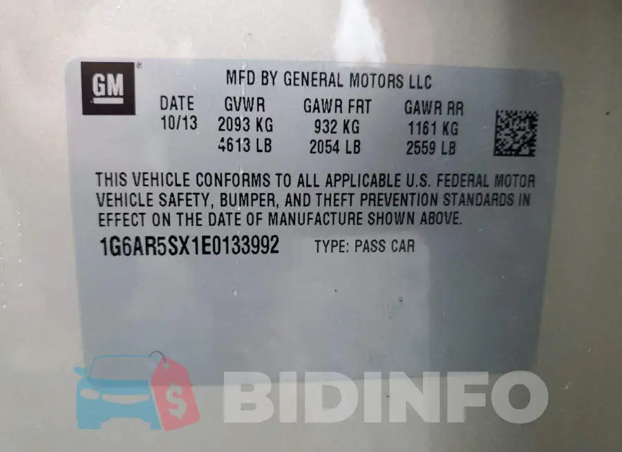 1G6AR5SX1E0133992 Photo# 12