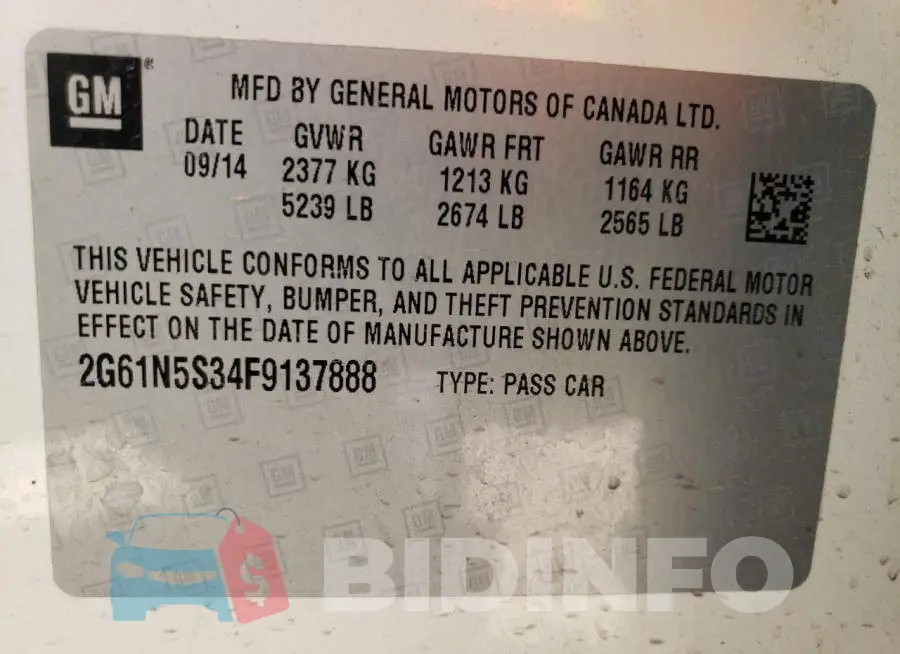 2G61N5S34F9137888 Photo# 13