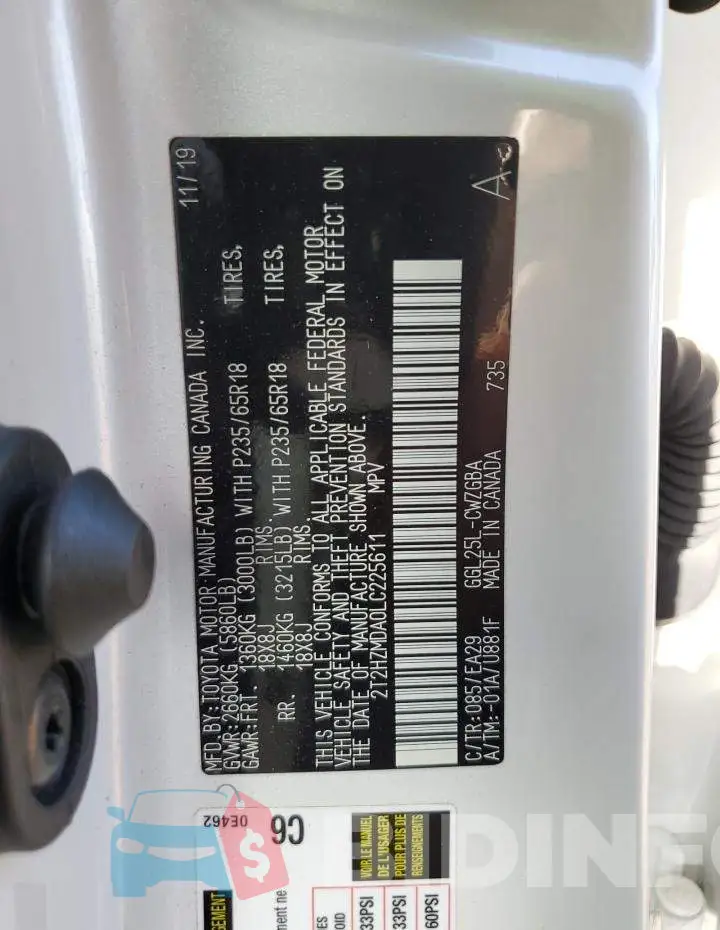 2T2HZMDA0LC225611 Photo# 13