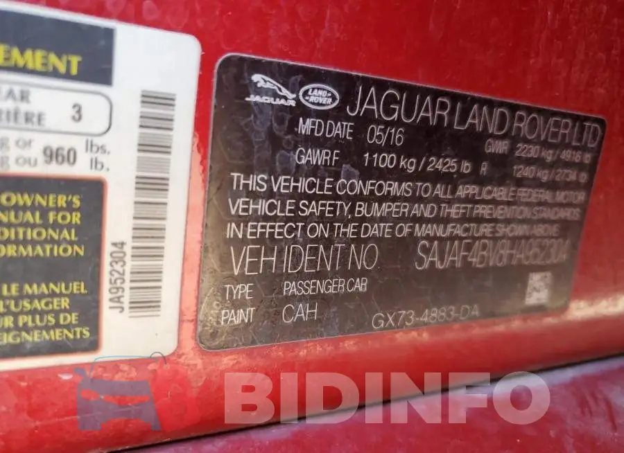 SAJAF4BV8HA952304 Photo# 12