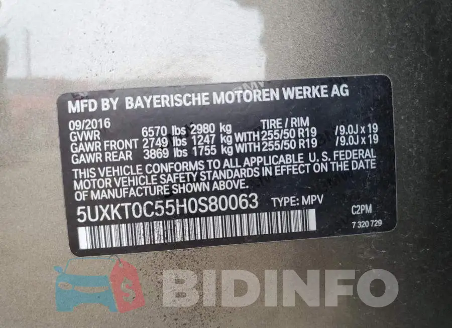 5UXKT0C55H0S80063 Photo# 13