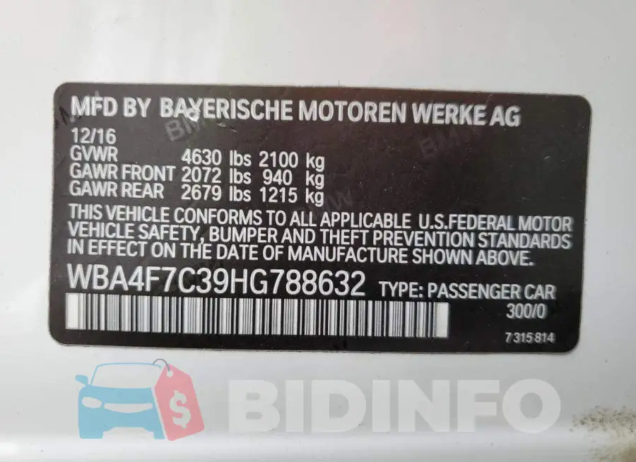 WBA4F7C39HG788632 Photo# 12