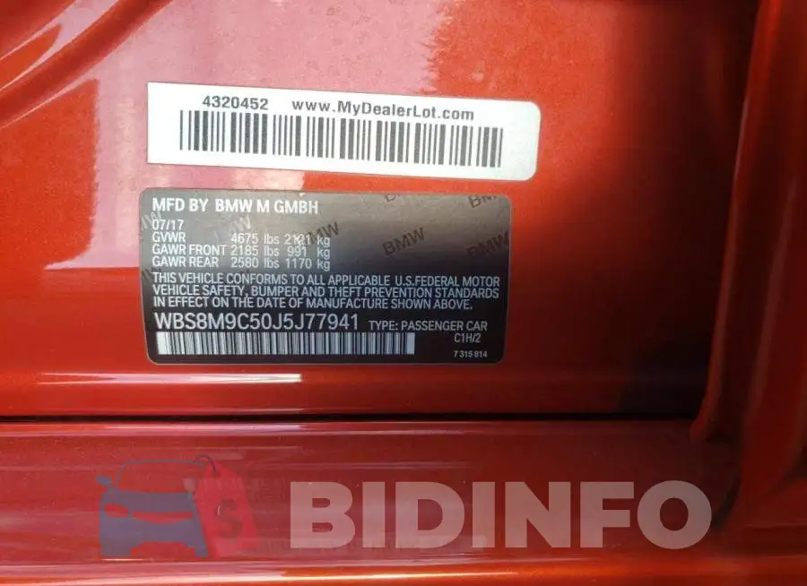 WBS8M9C50J5J77941 Photo# 10