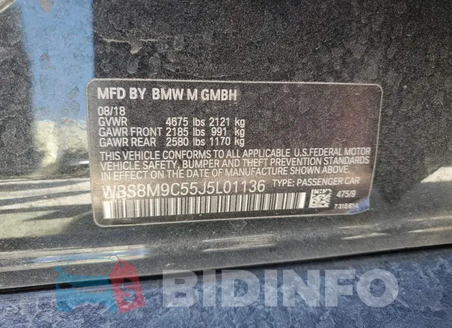WBS8M9C55J5L01136 Photo# 12