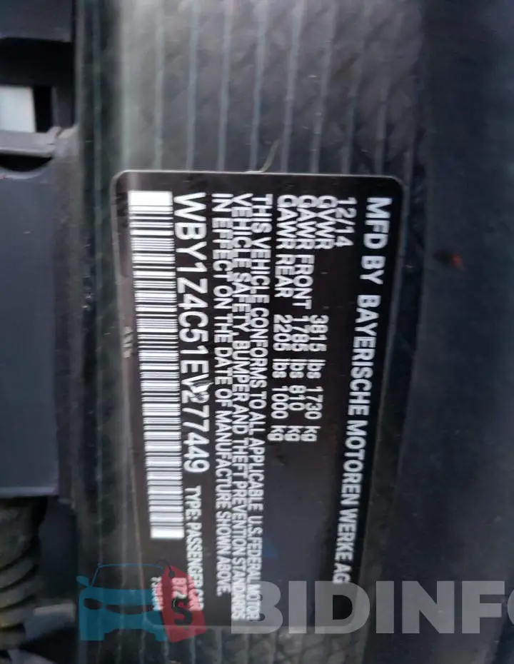 WBY1Z4C51EV277449 Photo# 12