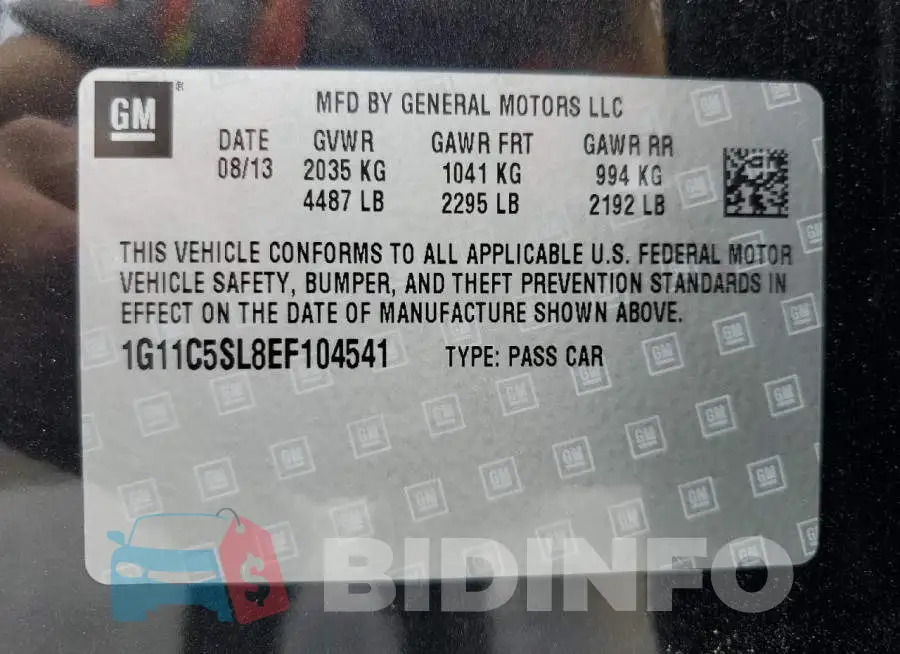 1G11C5SL8EF104541 Photo# 13