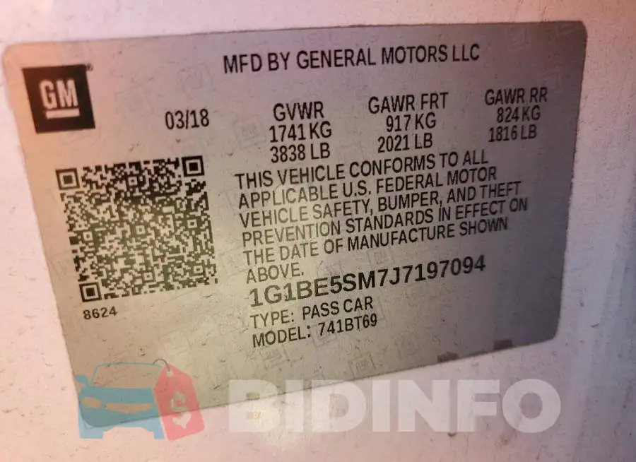 1G1BE5SM7J7197094 Photo# 12