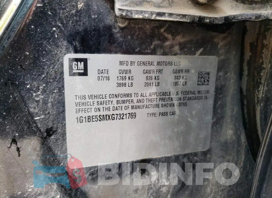 1G1BE5SMXG7321769 Photo# 12