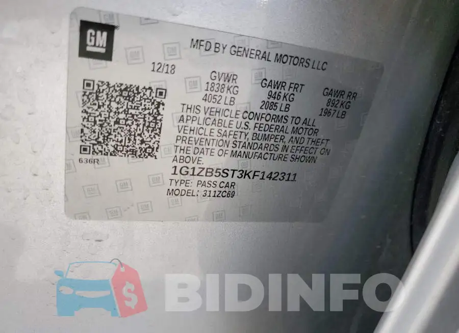 1G1ZB5ST3KF142311 Photo# 12
