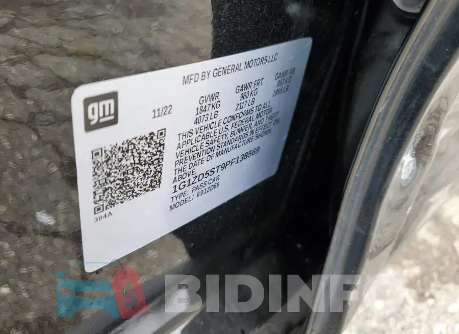 1G1ZD5ST9PF138569 Photo# 12