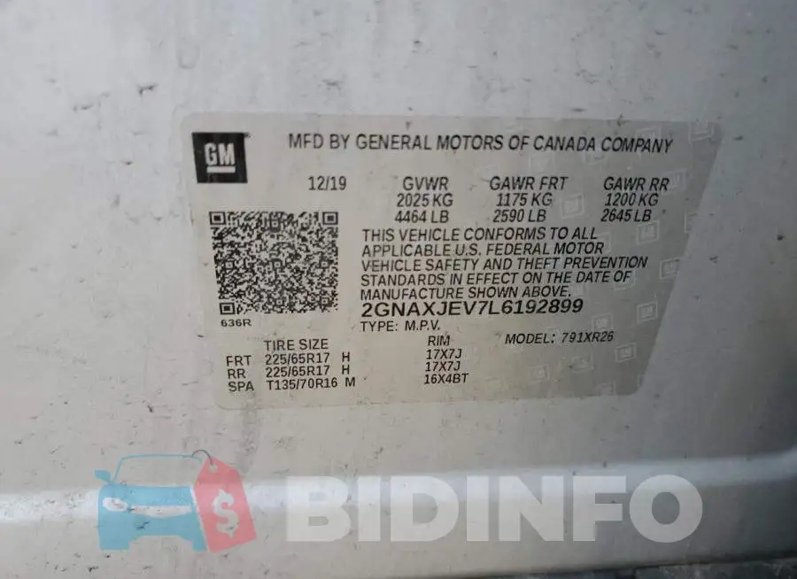 2GNAXJEV7L6192899 Photo# 12