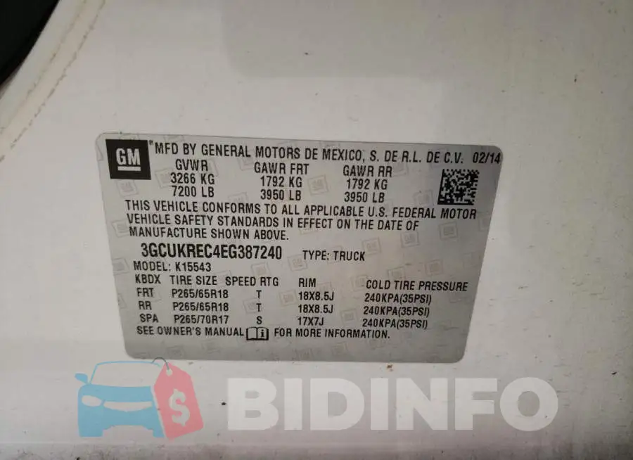 3GCUKREC4EG387240 Photo# 10