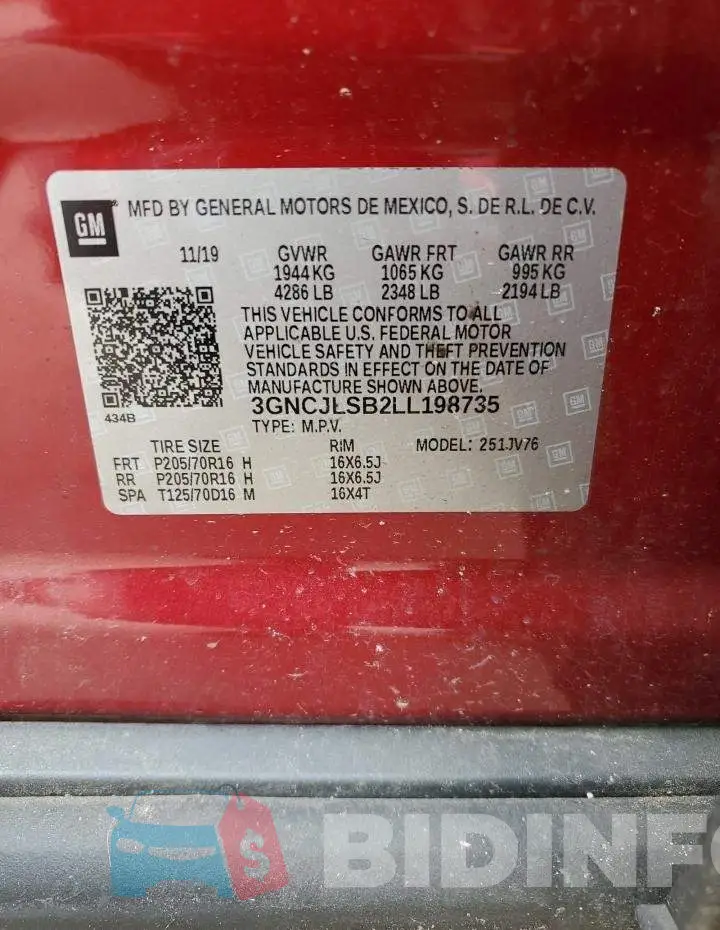 3GNCJLSB2LL198735 Photo# 13