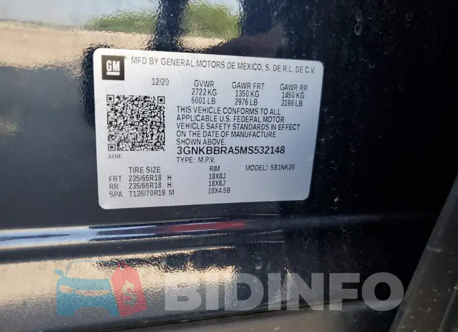 3GNKBBRA5MS532148 Photo# 12