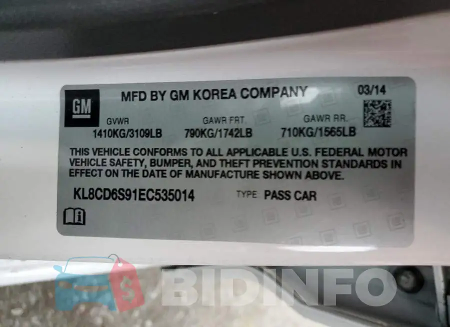 KL8CD6S91EC535014 Photo# 12