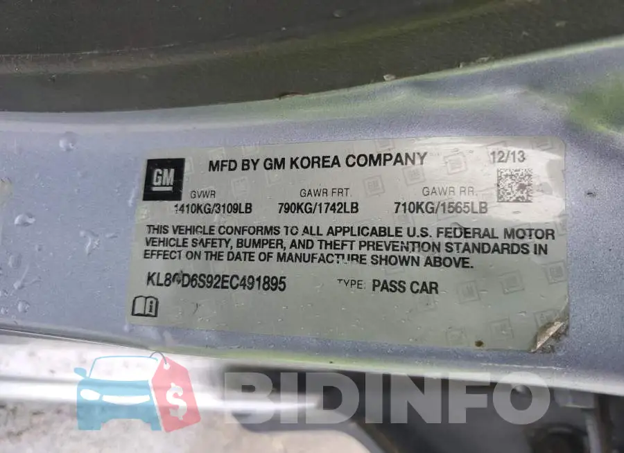 KL8CD6S92EC491895 Photo# 12