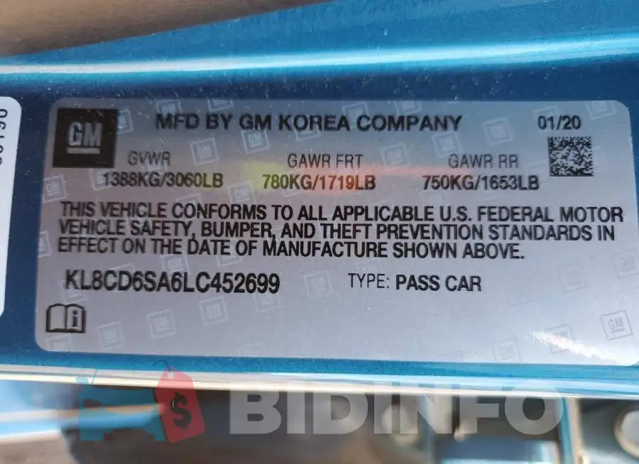 KL8CD6SA6LC452699 Photo# 12