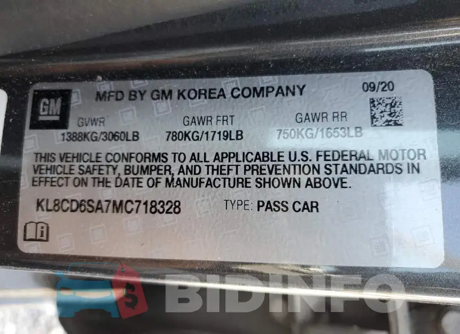 KL8CD6SA7MC718328 Photo# 12