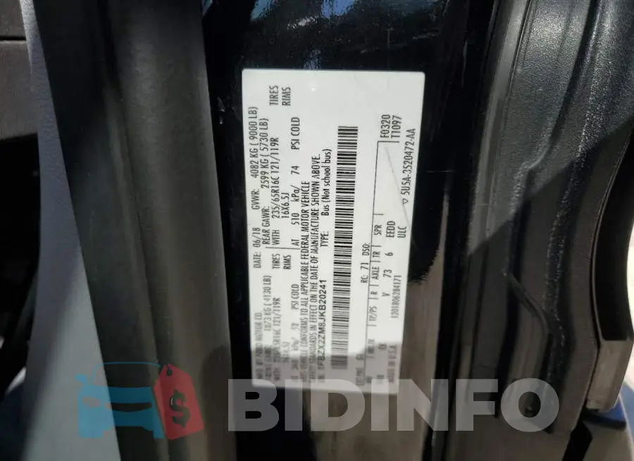 1FBZX2ZM8JKB20241 Photo# 13
