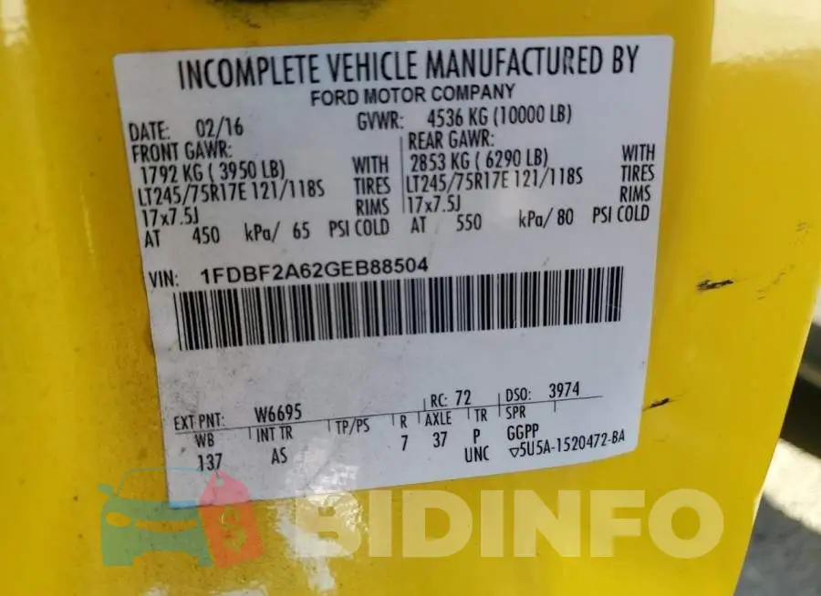 1FDBF2A62GEB88504 Photo# 13