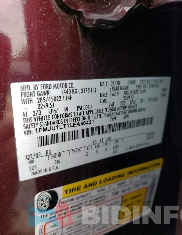 1FMJU1LT1LEA66421 Photo# 13