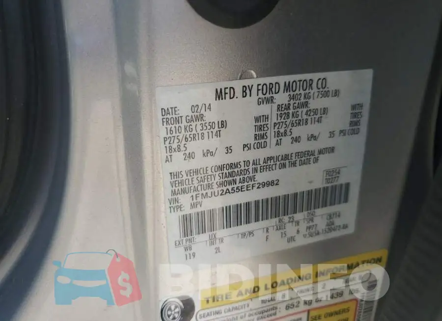 1FMJU2A55EEF29982 Photo# 13