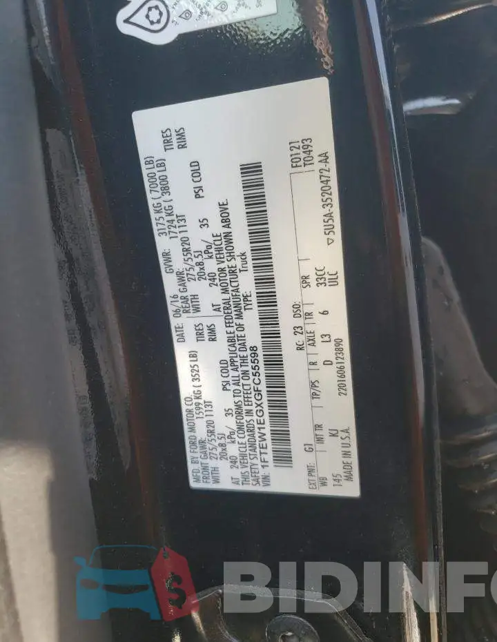 1FTEW1EGXGFC55598 Photo# 12