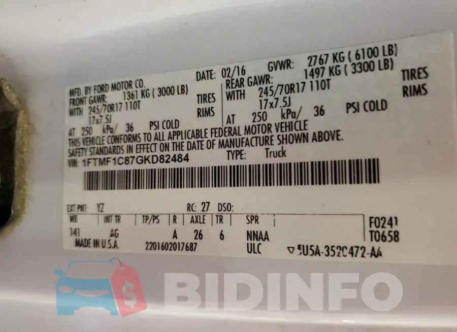 1FTMF1C87GKD82484 Photo# 12