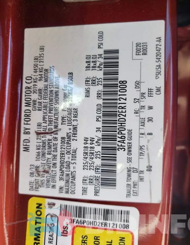 3FA6P0HD2ER121008 Photo# 12