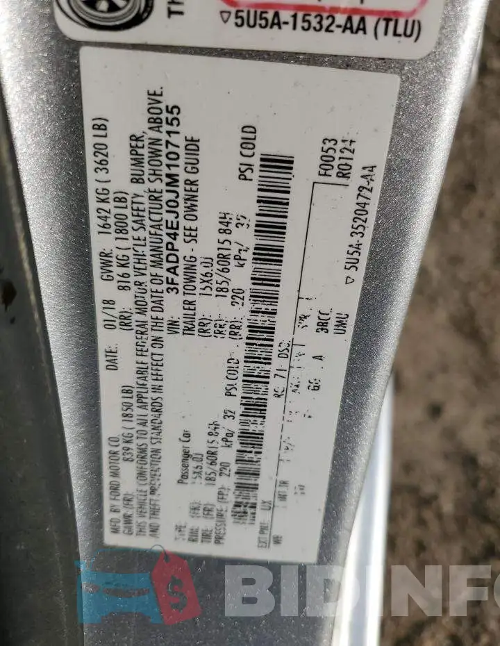 3FADP4EJ0JM107155 Photo# 12
