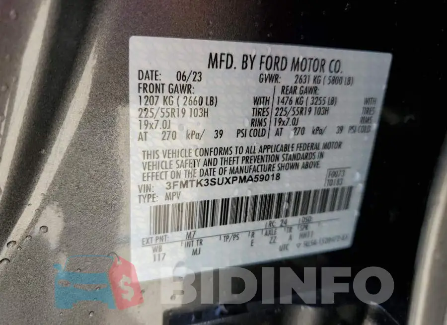 3FMTK3SUXPMA59018 Photo# 13