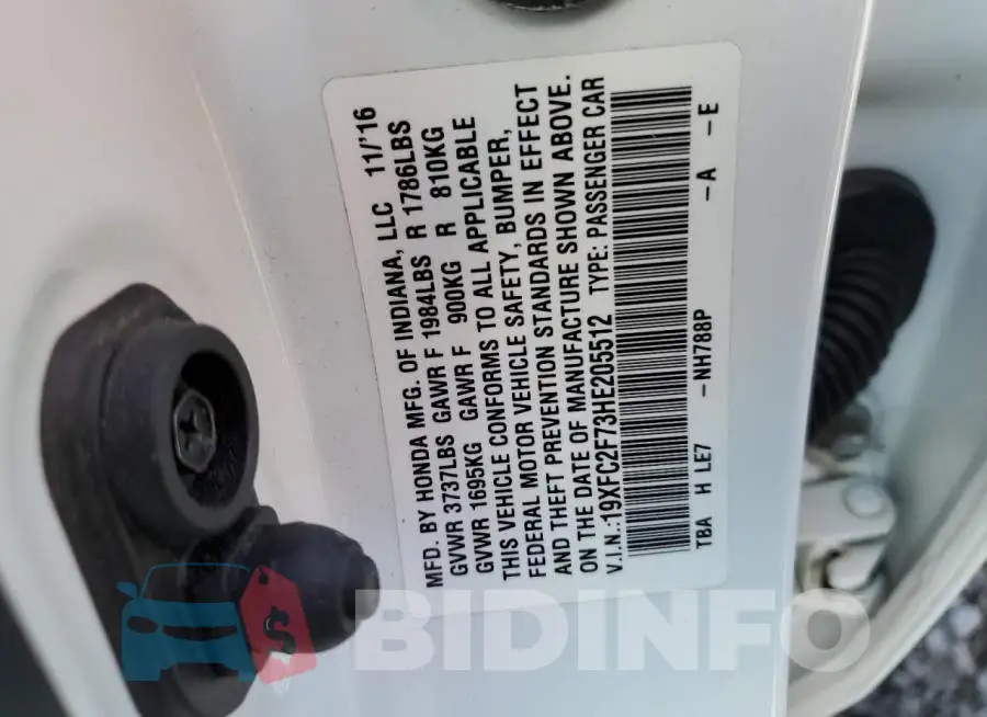 19XFC2F73HE205512 Photo# 12