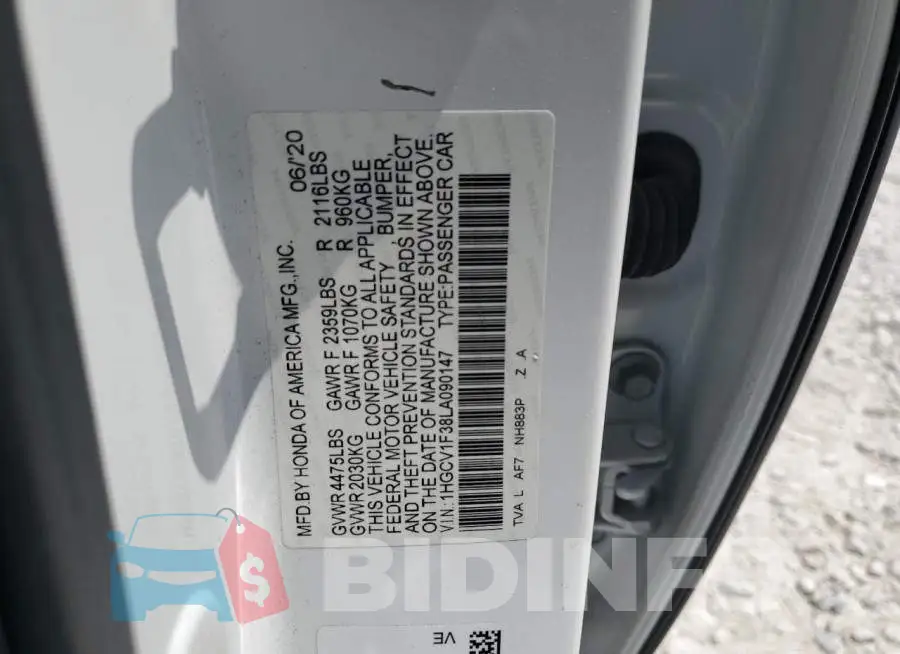 1HGCV1F38LA090147 Photo# 12