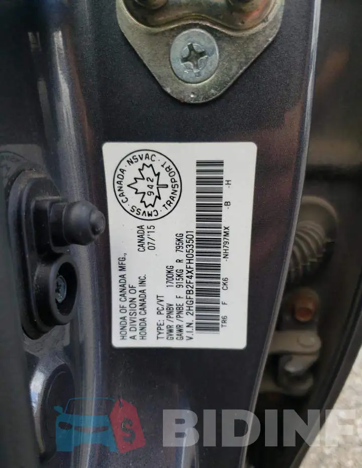 2HGFB2F4XFH053501 Photo# 12