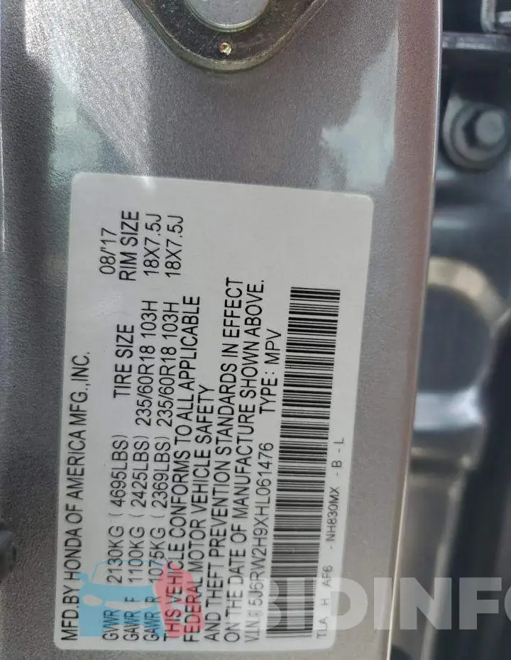 5J6RW2H9XHL061476 Photo# 13