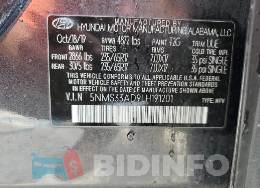 5NMS33AD9LH191201 Photo# 14
