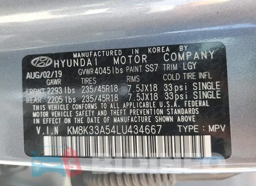 KM8K33A54LU434667 Photo# 12