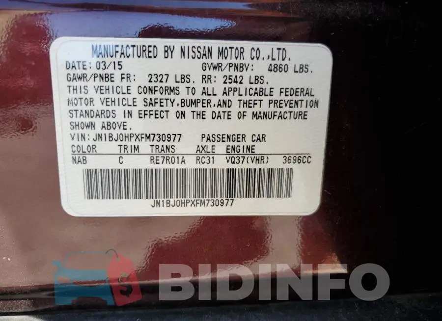 JN1BJ0HPXFM730977 Photo# 12