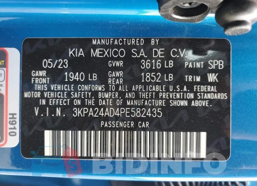 3KPA24AD4PE582435 Photo# 12