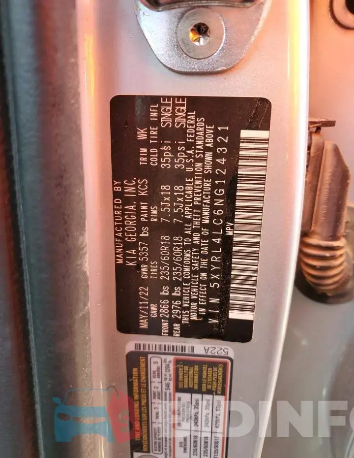 5XYRL4LC6NG124321 Photo# 13