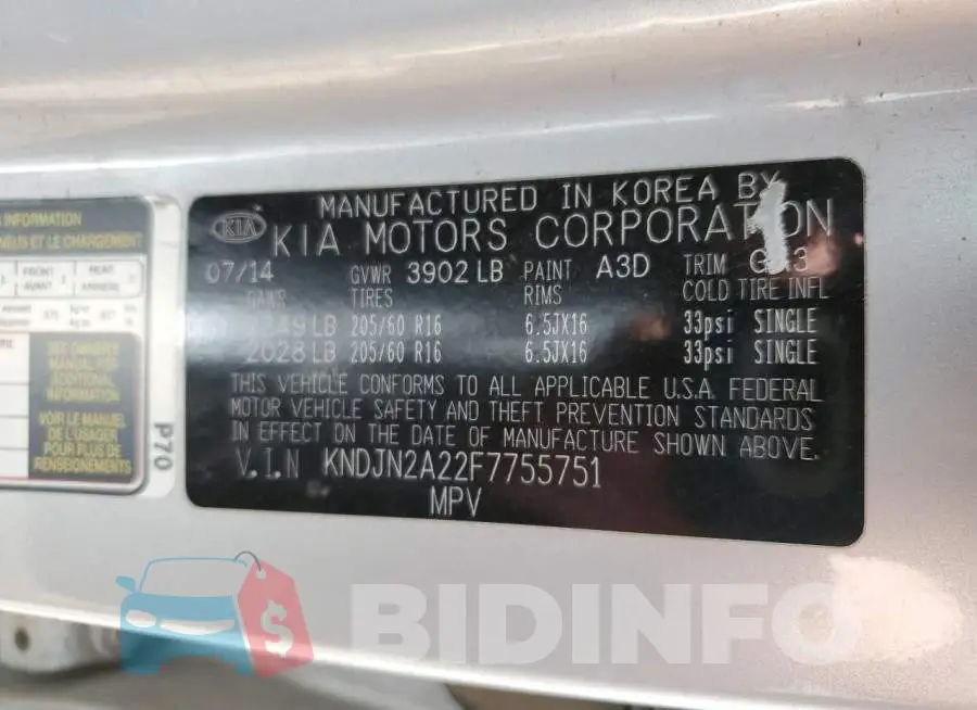 KNDJN2A22F7755751 Photo# 12
