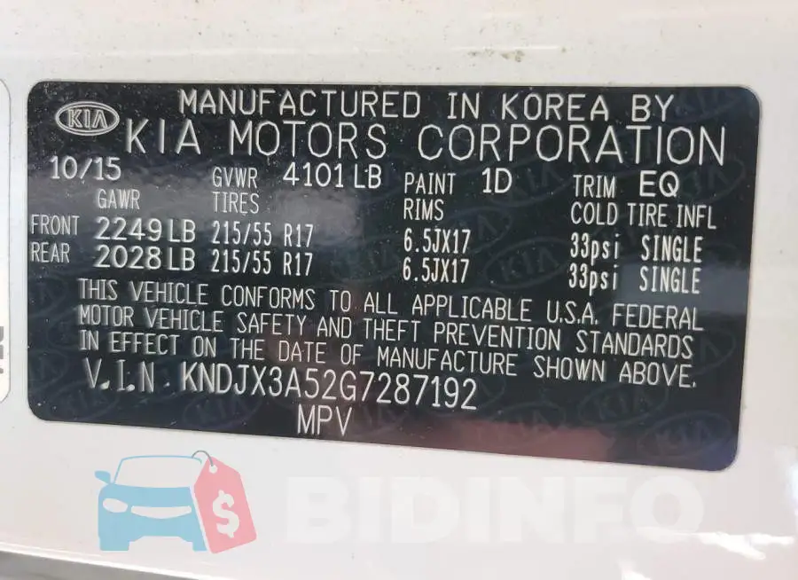 KNDJX3A52G7287192 Photo# 12