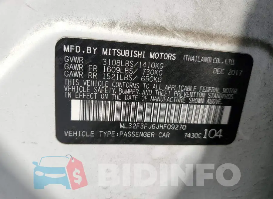 ML32F3FJ6JHF09270 Photo# 12