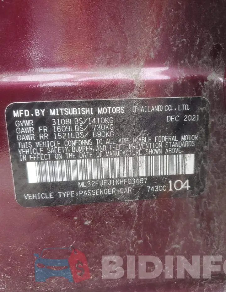 ML32FUFJ1NHF03467 Photo# 12