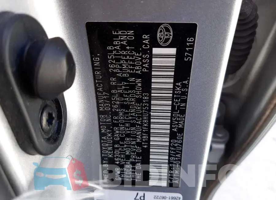 4T1BF1FK8HU753183 Photo# 12